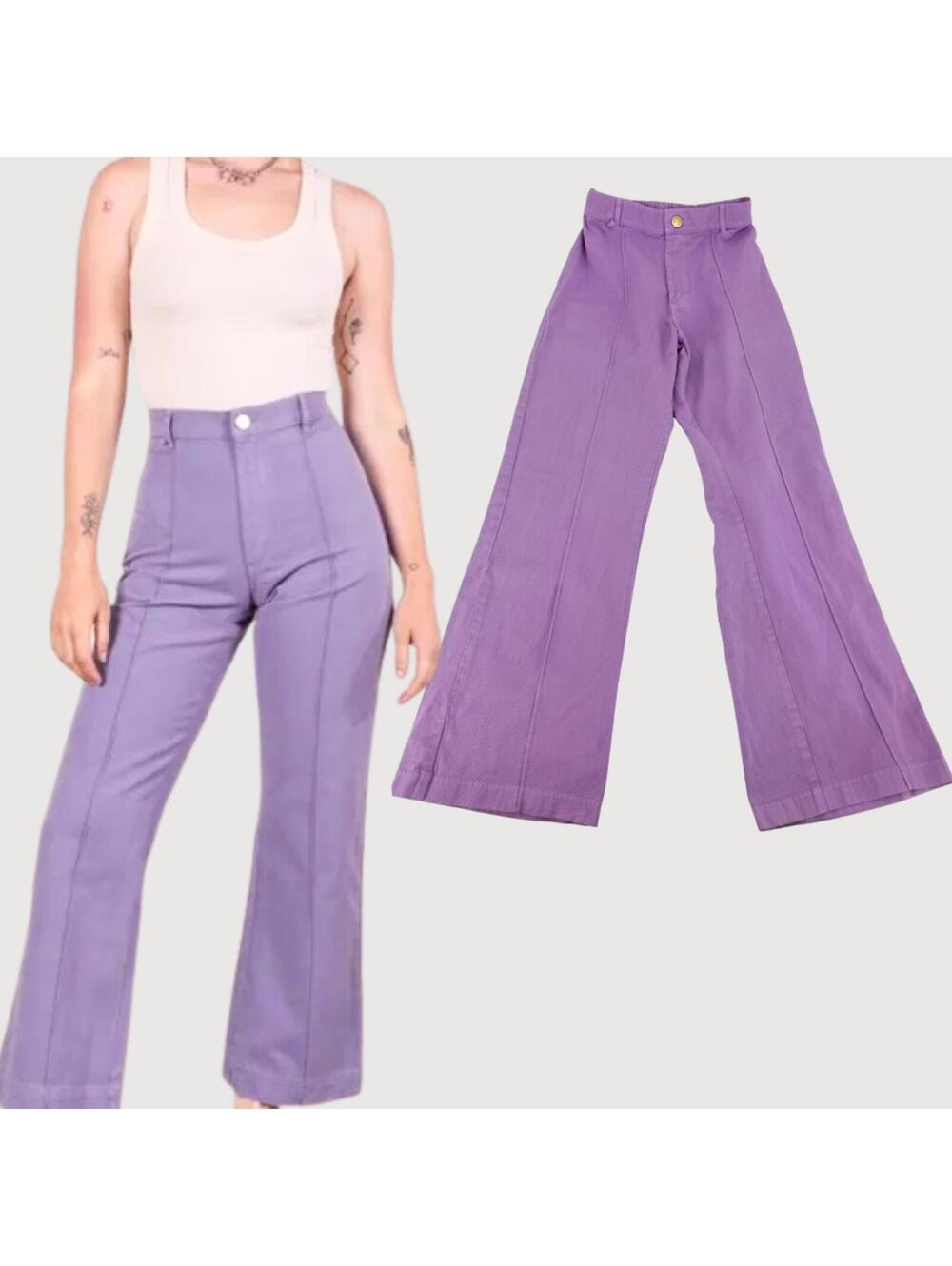 Big Bud Press Western Pants Lavender 100% Cotton S